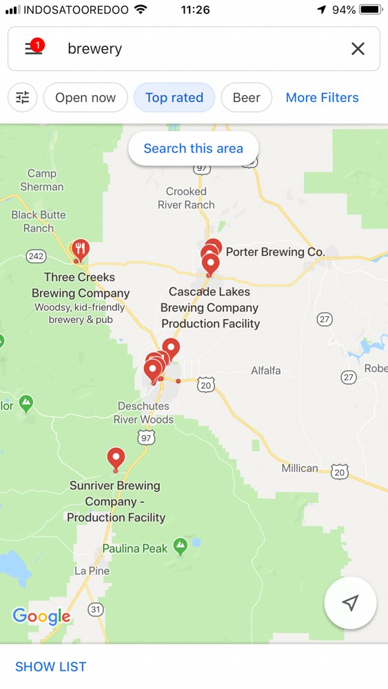 Road Trip Planner Google Maps Searching Brewery