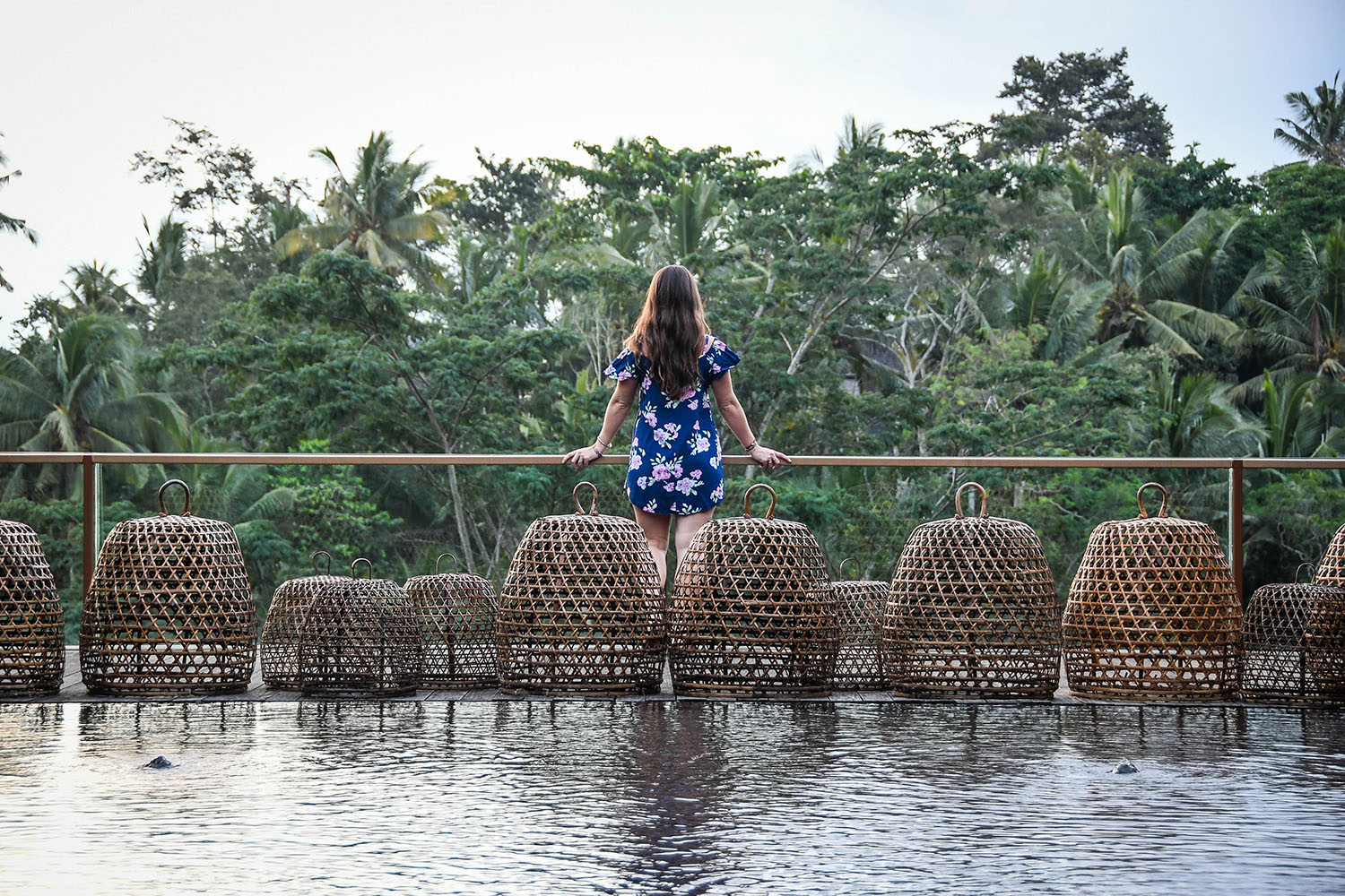 Komaneka at Bisma Ubud Resort Review Pool and Wicker baskets