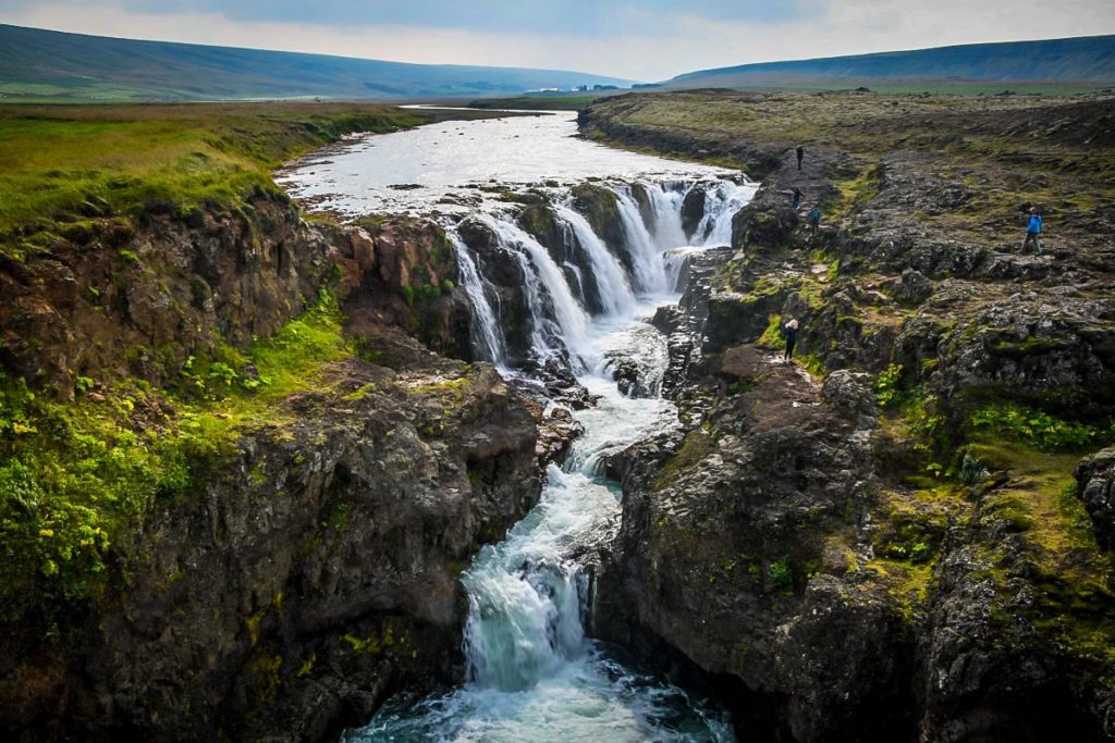 Kolugljúfur Canyon Waterfall Iceland