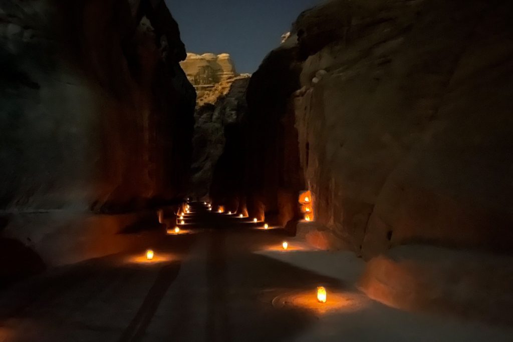 Petra at night