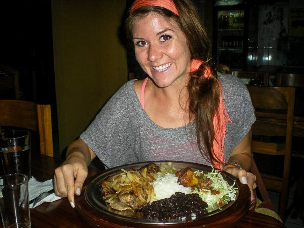 typical Costa Rican meal Arenal