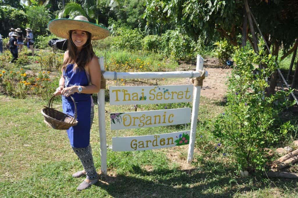 Vegetable picking cooking class Chiang Mai Thailand