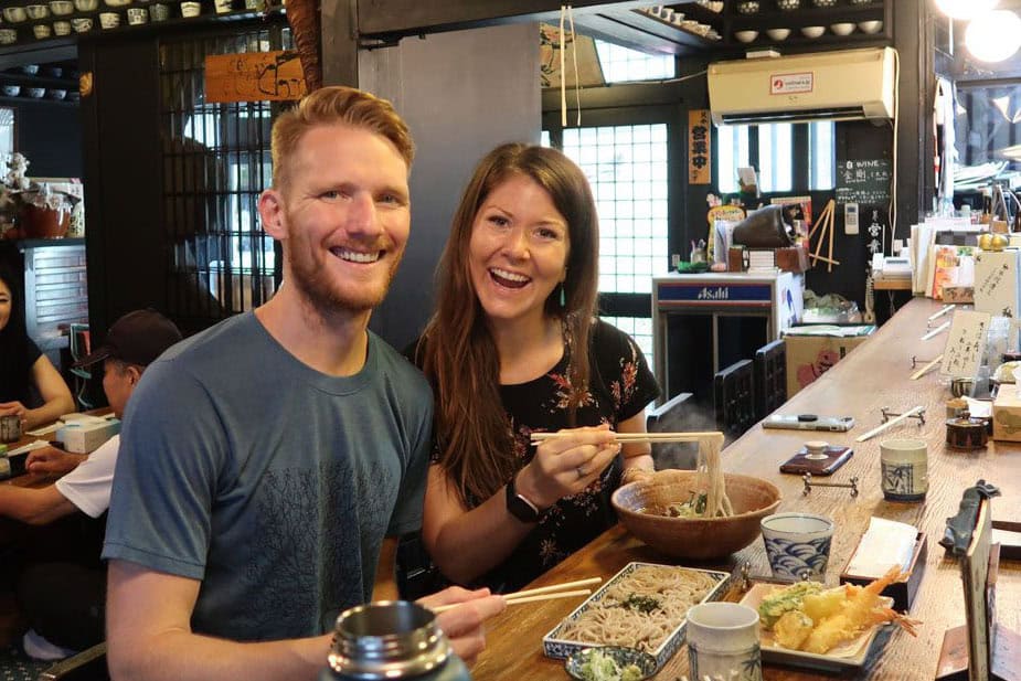 Eating all the Japanese food we could get our hands on in Japan on our second visit.