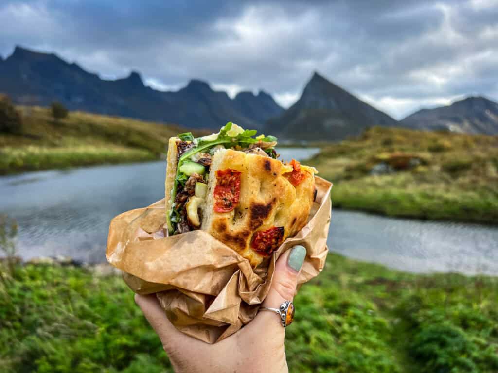 Sandwich from By The Way Lofoten Norway
