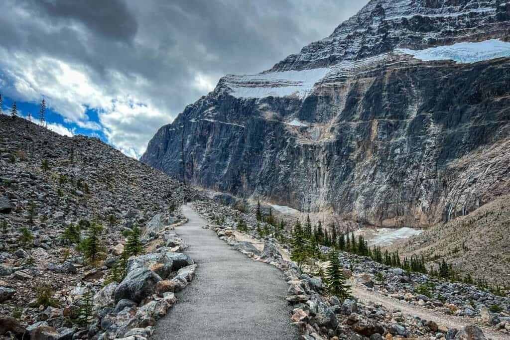 Path of the Glacier hike Jasper Canada