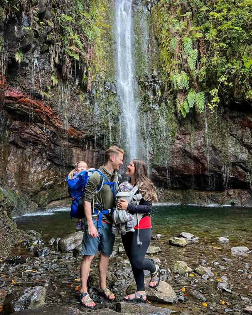 Waterfall hike in Madeira, Portugal