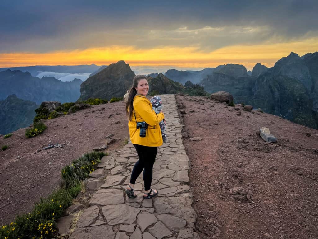 Sunset at Pico do Arieiro in Madeira Portugal