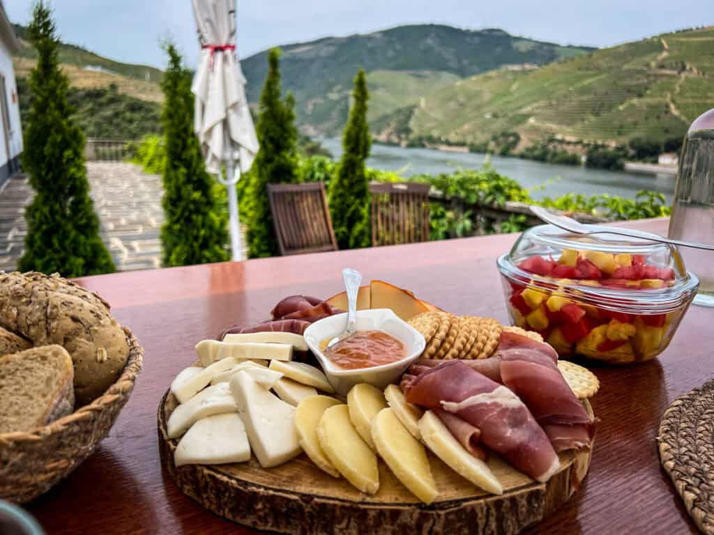 Lunch at Bistro Terrace Restaurant at Quinta do Todo in Douro Valley, Portugal