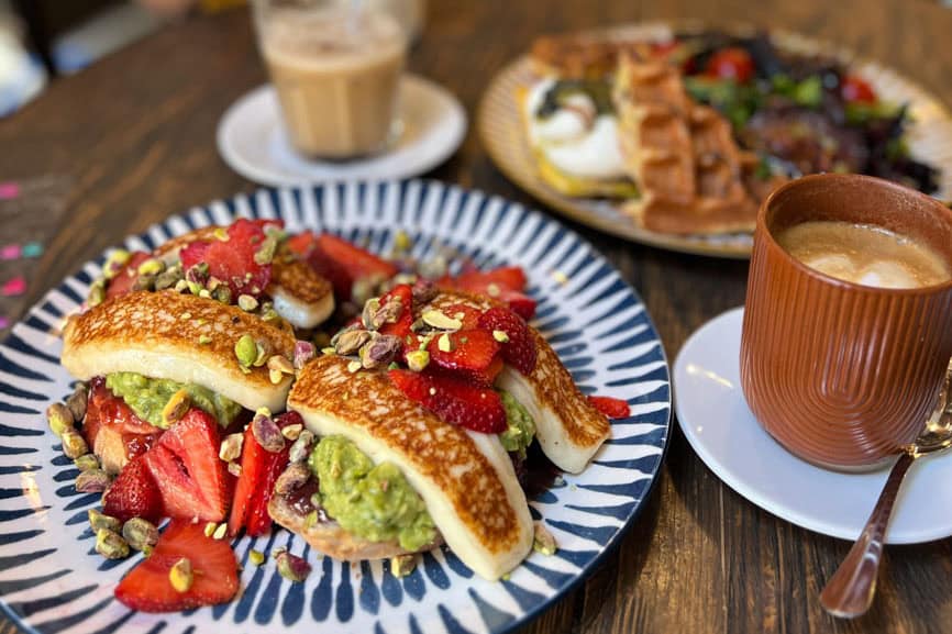 "Strawberry Fields" breakfast at Floresta Cafe by Hungry Biker in Porto, Portugal