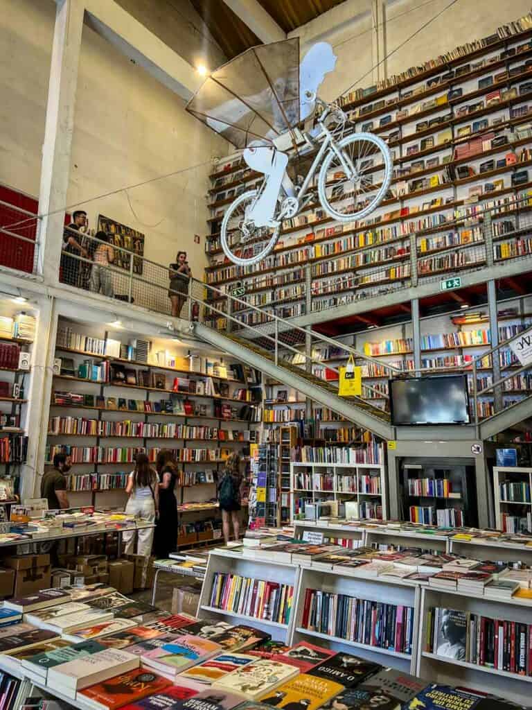 Inside Ler Devagar at LX Factory in Lisbon, Portugal