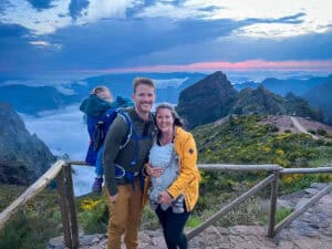 Sunset at Pico do Arieiro in Madeira, Portugal