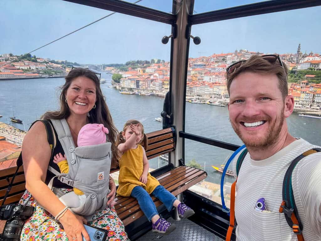 Views from the Gaia cable car in Porto, Portugal
