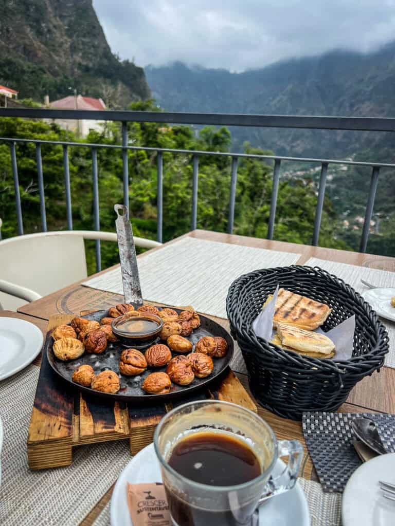 Roasted chestnuts at Sabores do Curral