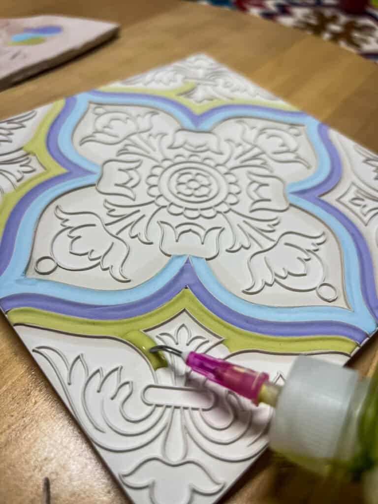 Agostinha tile painting class in Porto, Portugal