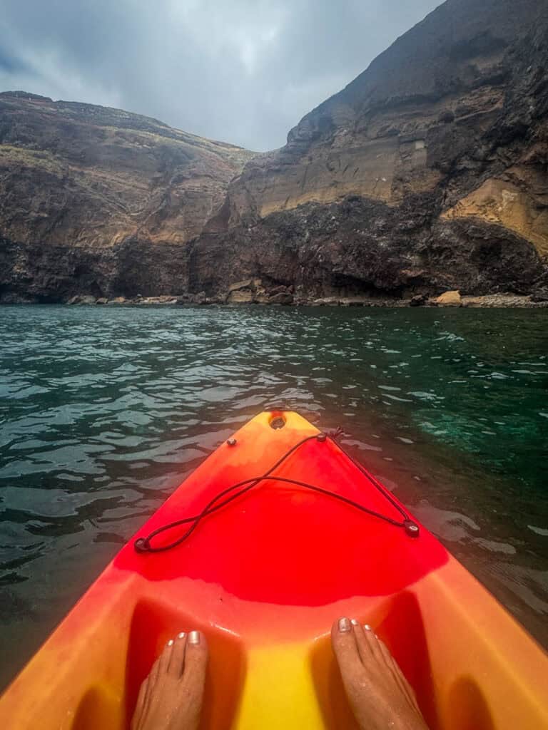 Kayaking on Ponta de São Lourenço in Madeira
