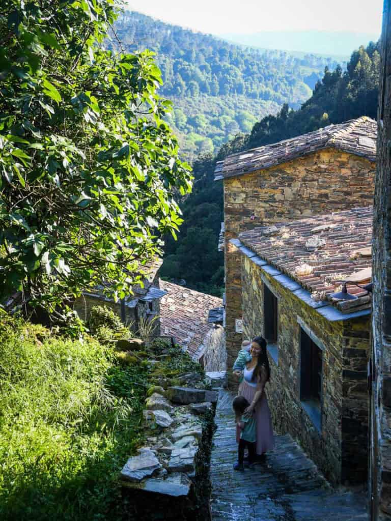 Strolling the streets of Cadeira Shale Village in Portugal