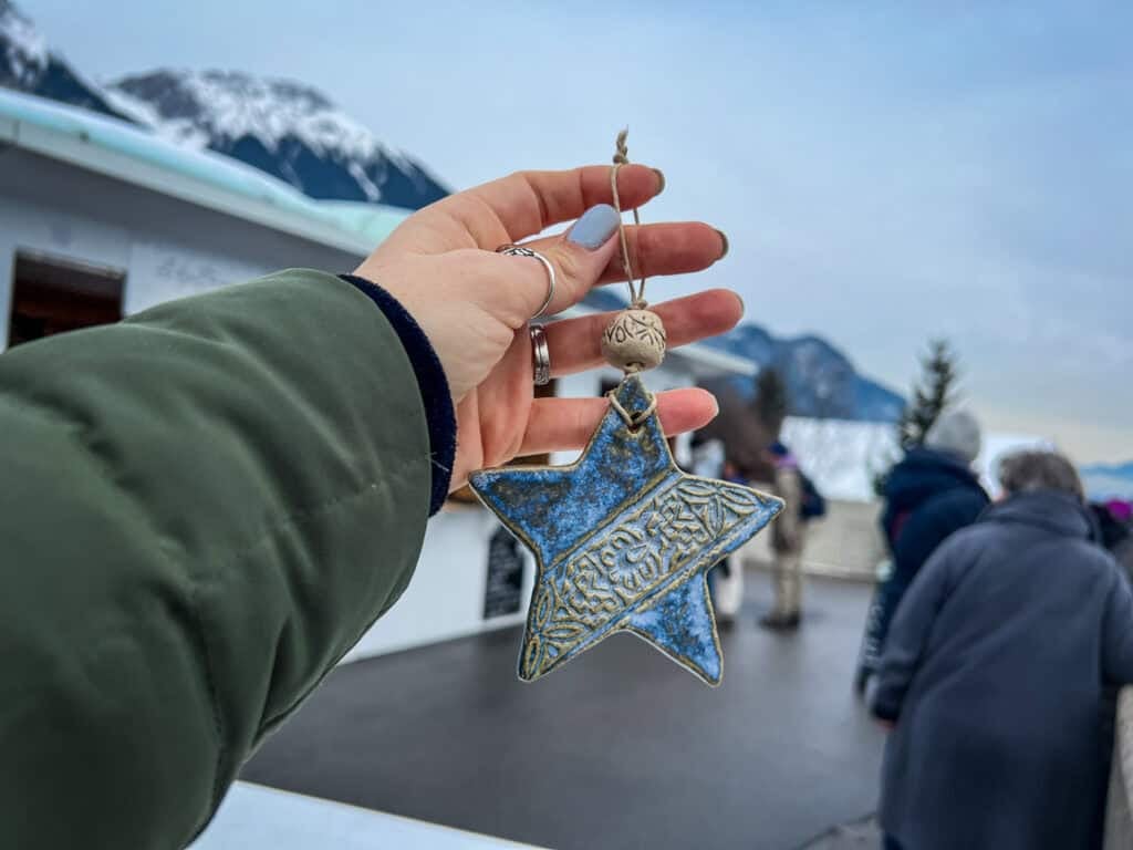 An ornament I purchased at the Panorama Christmas Market at Hungerburg in Innsbruck, Austria