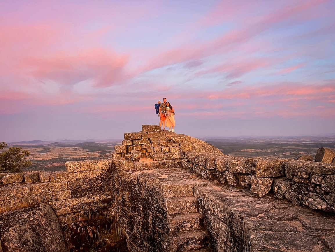 Monsanto Castle at sunset in Portugal