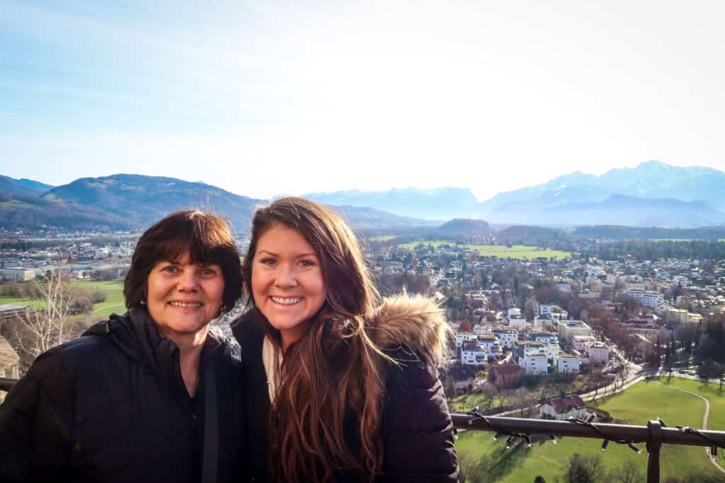 Views of Salzburg, Austria from the top of the Hohensalzburg Fortress 