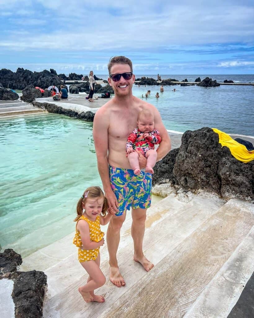 Swimming at Piscinas Naturais do Porto Moniz in Madeira