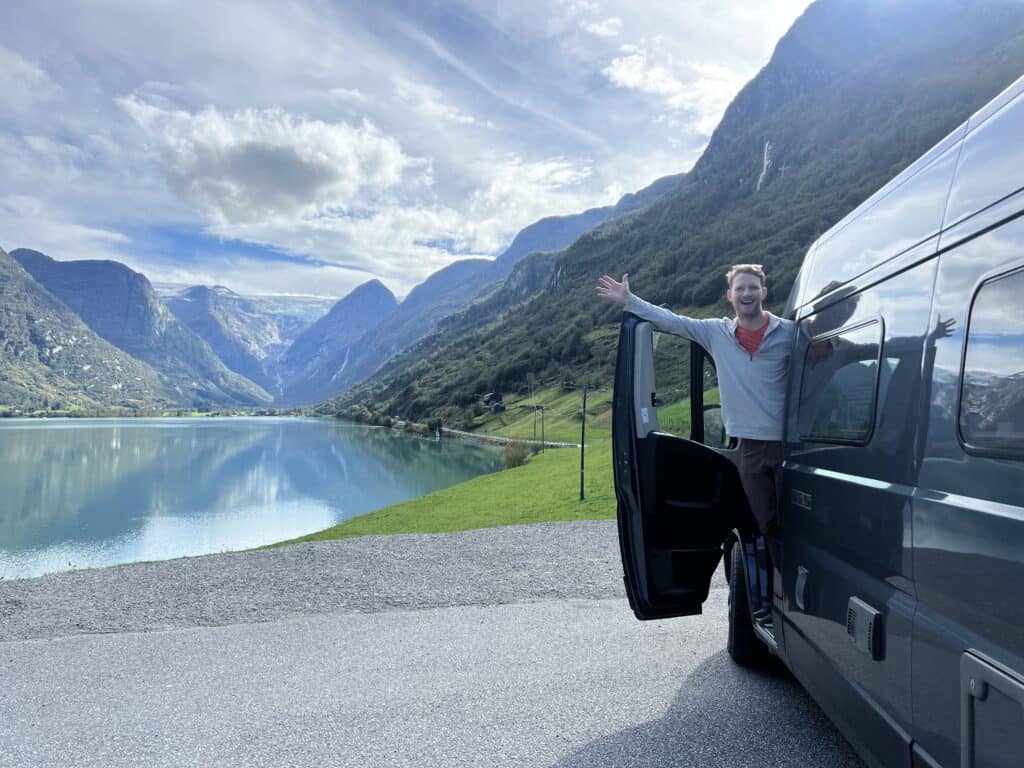 Campervan in Olden, Norway