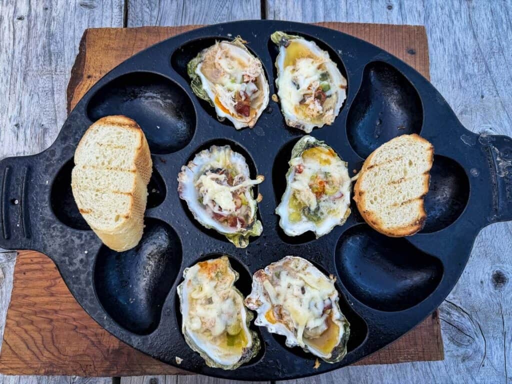 Fresh oysters from Jandys on the Oregon Coast