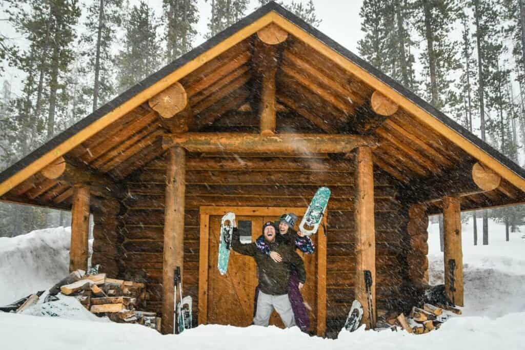 Snowshoeing hut