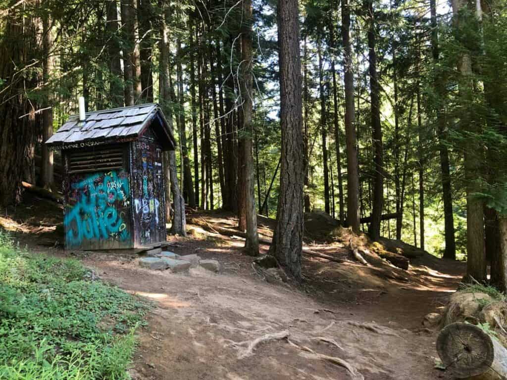 Umpqua Hot Springs outhouse