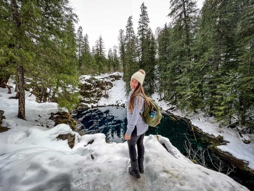 Tamolitch Blue Pool Oregon in winter