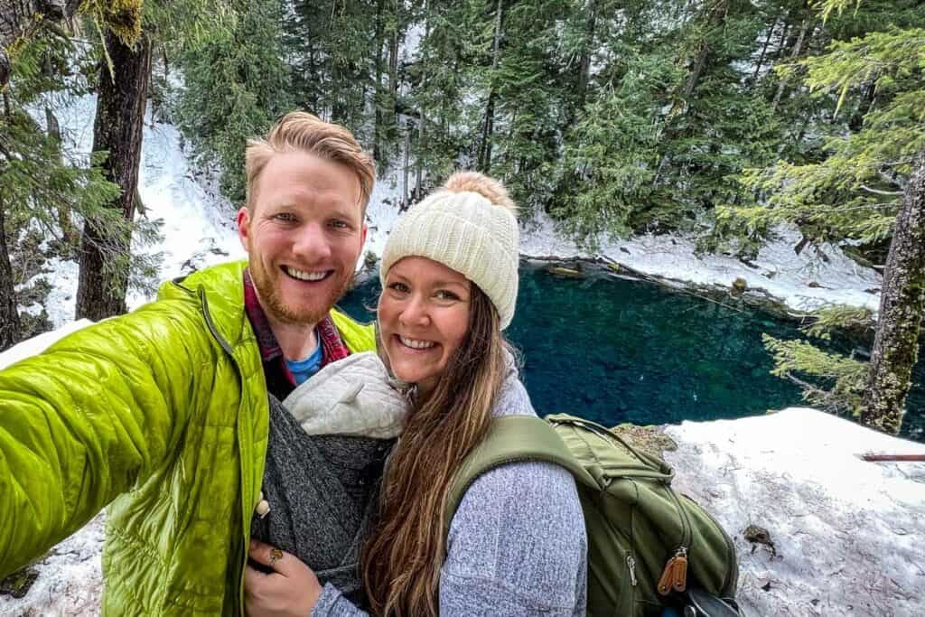Tamolitch Blue Pool in Oregon in winter