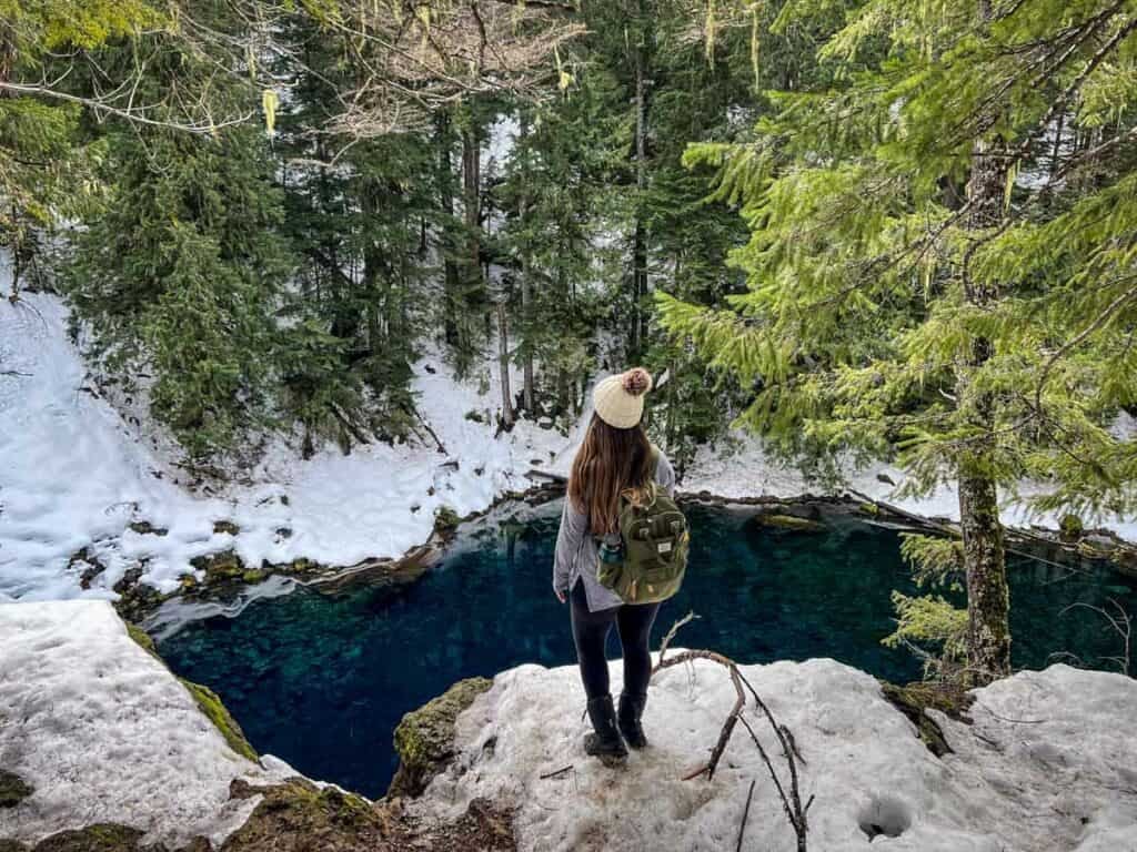 Tamolitch Blue Pool Oregon in winter